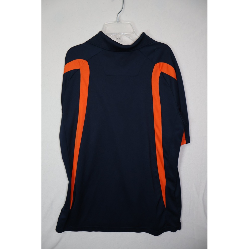 Antigua Denver Broncos‎ Mens Large Navy Blue Orange Performance Polo Shirt NFL - Picture 3 of 5